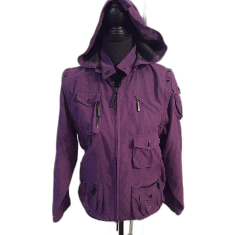 Jamie Sadock Jacket Hood Purple Small S Golf